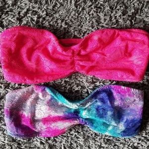 Victoria's Secret PINK lace bandeau bralettes